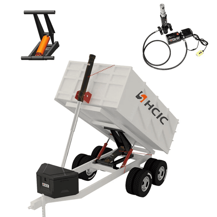 डंप ट्रेलर के लिए बड़े टन एचएसजी उच्च दबाव हाइड्रोलिक तेल सिलेंडर