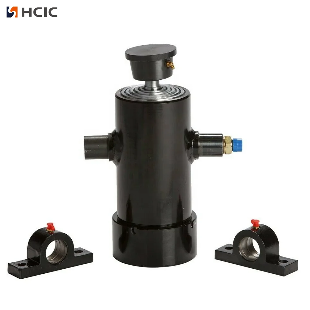 टिल्टिंग ट्रेलर चेसिस छोटा टेलीस्कोपिक हाइड्रोलिक सिलेंडर